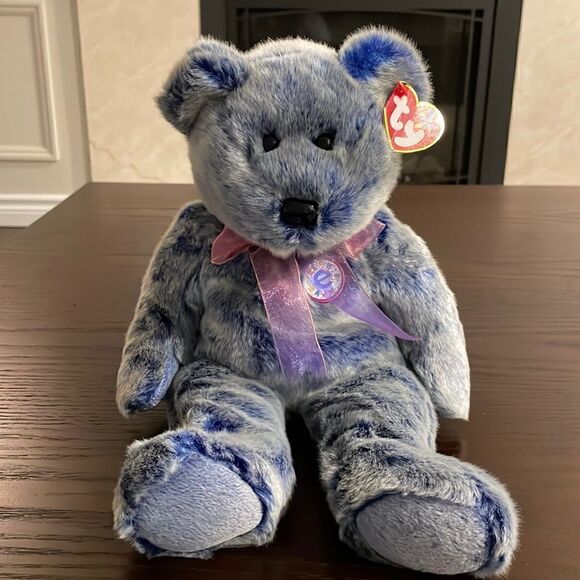 Ty - The Original Beanie Buddies - Periwinkle 2001 in Excellent Condition 14” - Picture 1 of 7